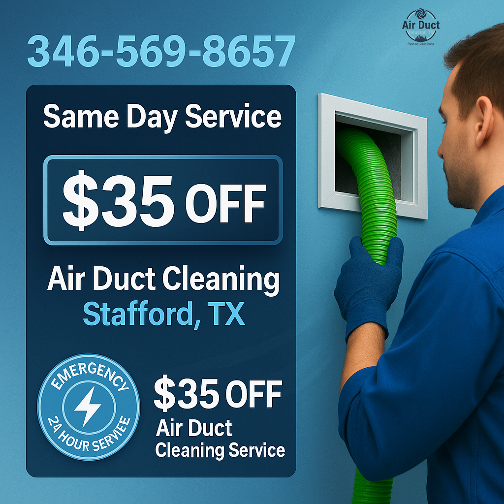   $35 off Off air duct cleaning coupon from Stafford TX Air ducts Cleaning   for professional home vent service